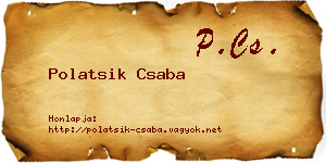Polatsik Csaba névjegykártya